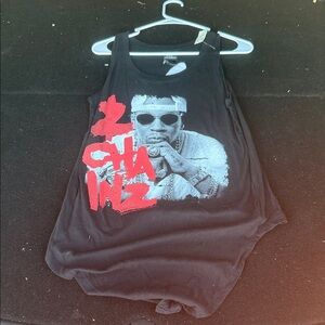 Bravado Black Tank with Red and White Graphic